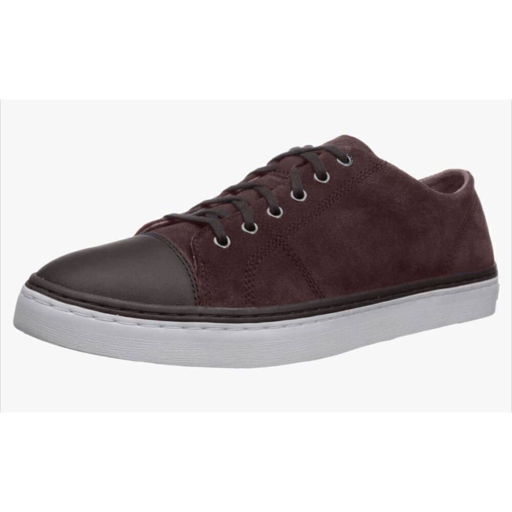 Cole Haan Men's Burgundy Suede & Dark Brown Toe Low-Top Sneakers